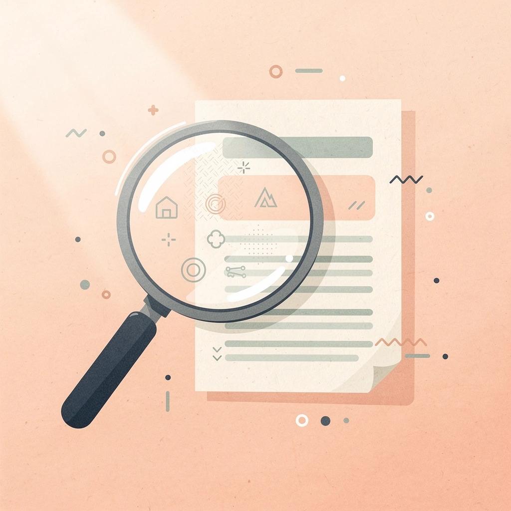 Scene of magnifying glass examining a document, representing unchecked AI output in legal work