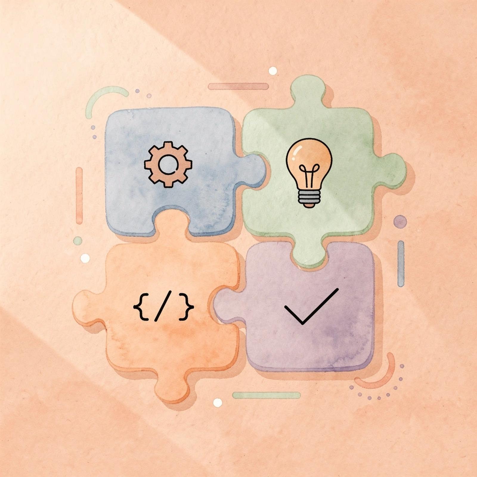 Puzzle pieces fitting together representing Claude and OpenCase integration in legal work