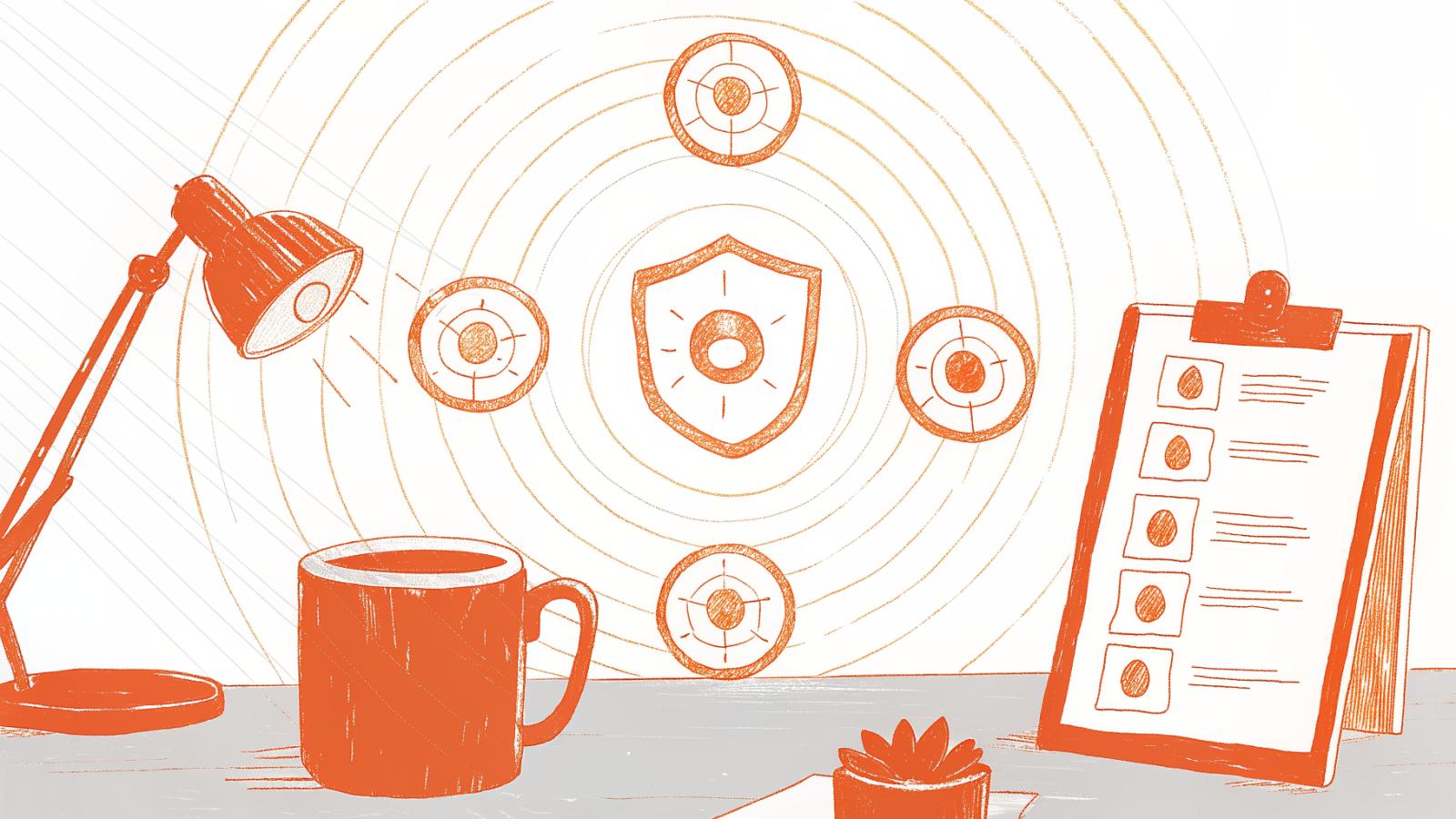 Solo attorney scrutinizing AI legal tool security certifications with shield and compliance badge icons