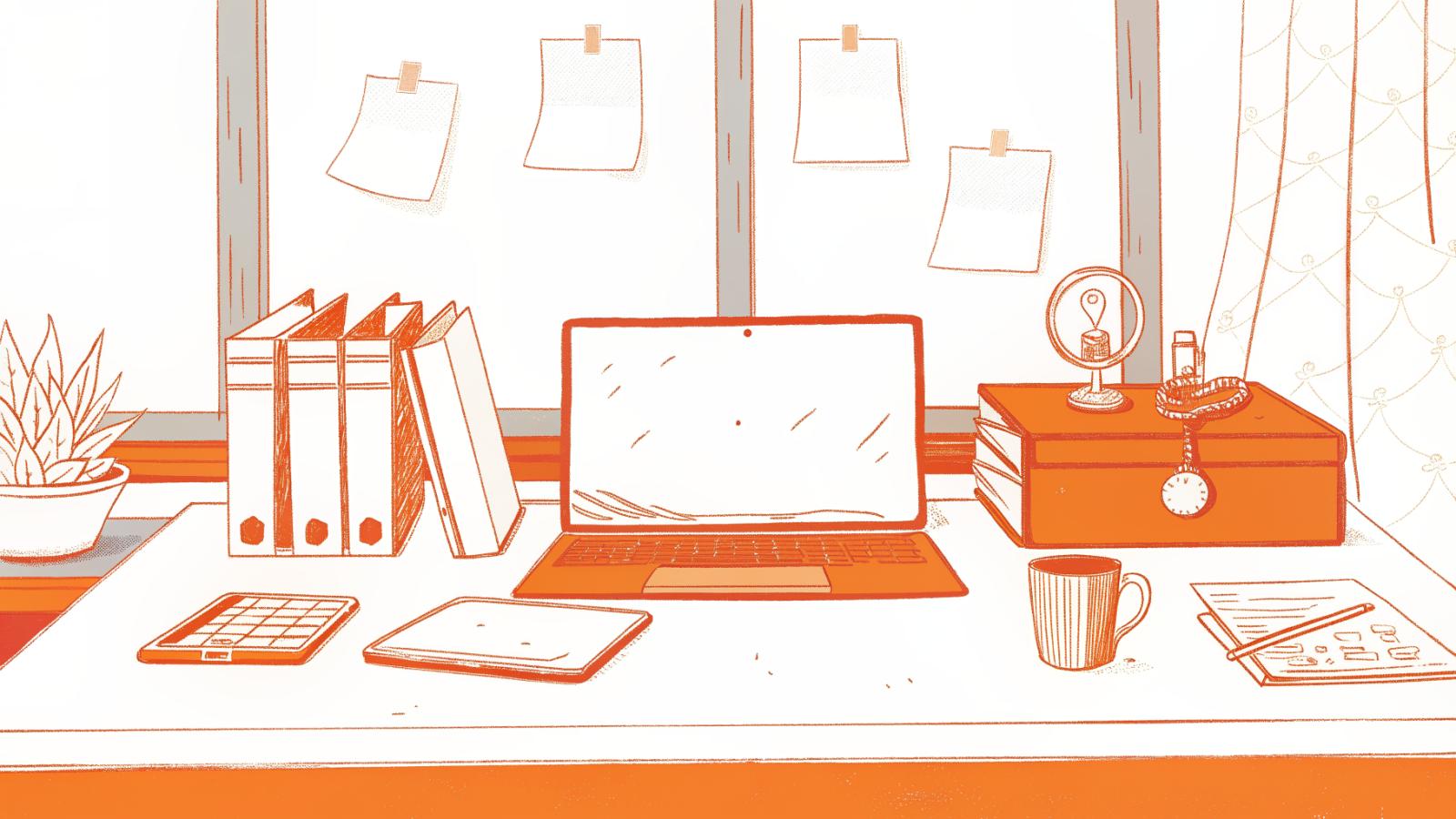 Chaotic legal matter folders and app icons on a desk, unified by one clean dashboard