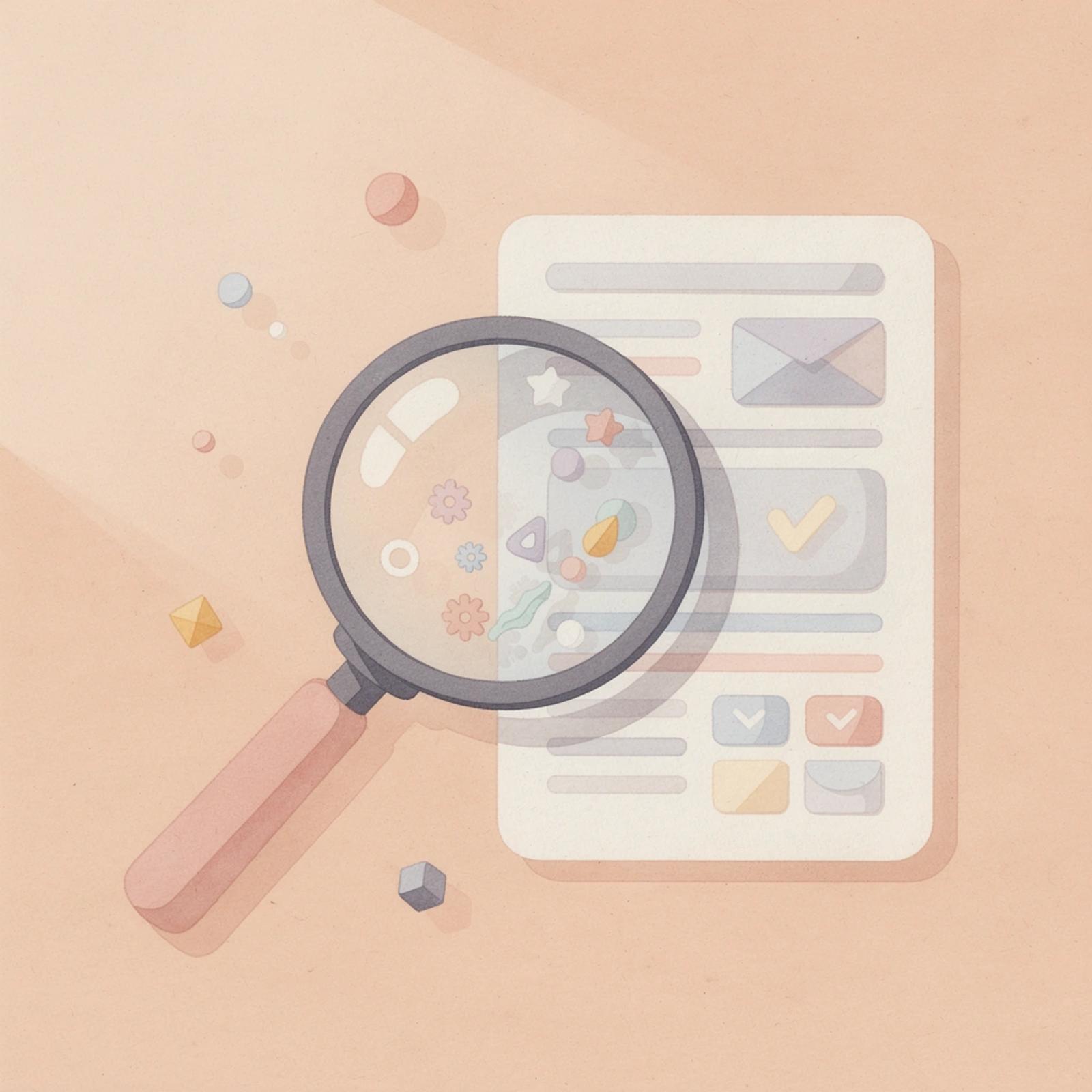  Scene of a magnifying glass examining documents representing IOLTA account research