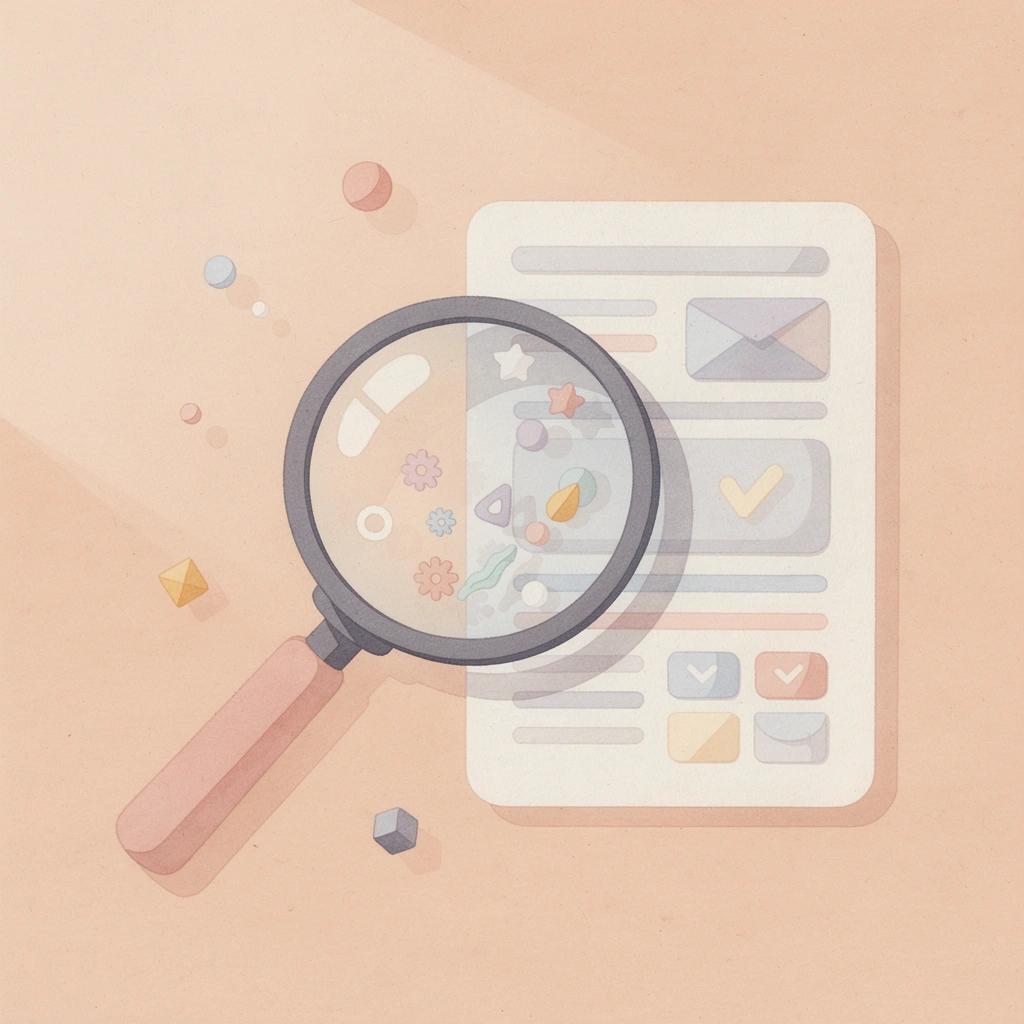 Scene of a magnifying glass examining documents representing IOLTA account research