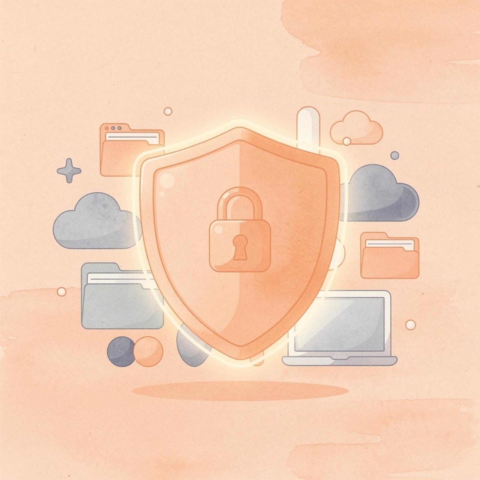 Shield protecting legal documents representing AI tool safety and confidentiality