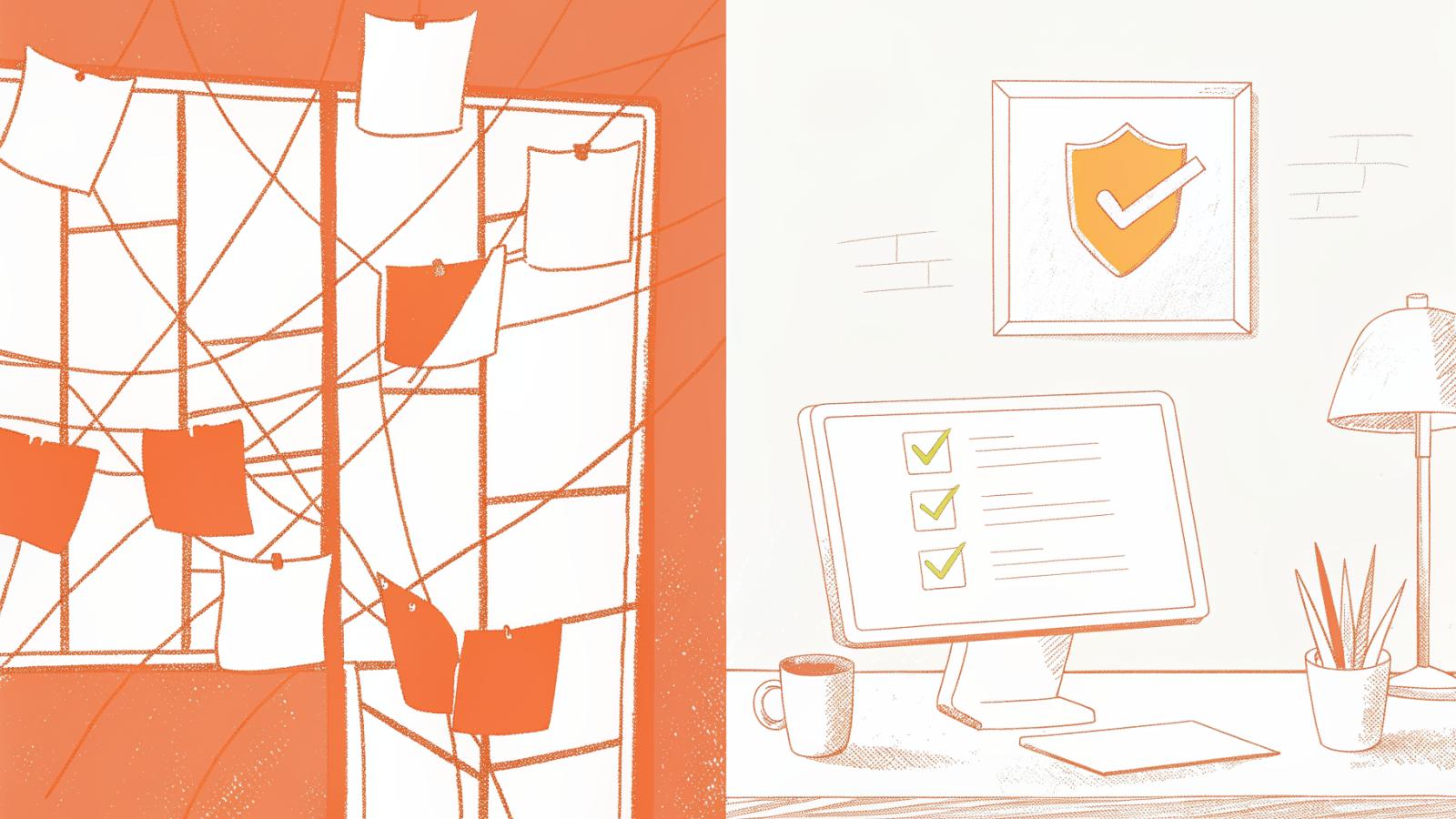 law firm compliance gaps versus protected workflow with shield and structured process board