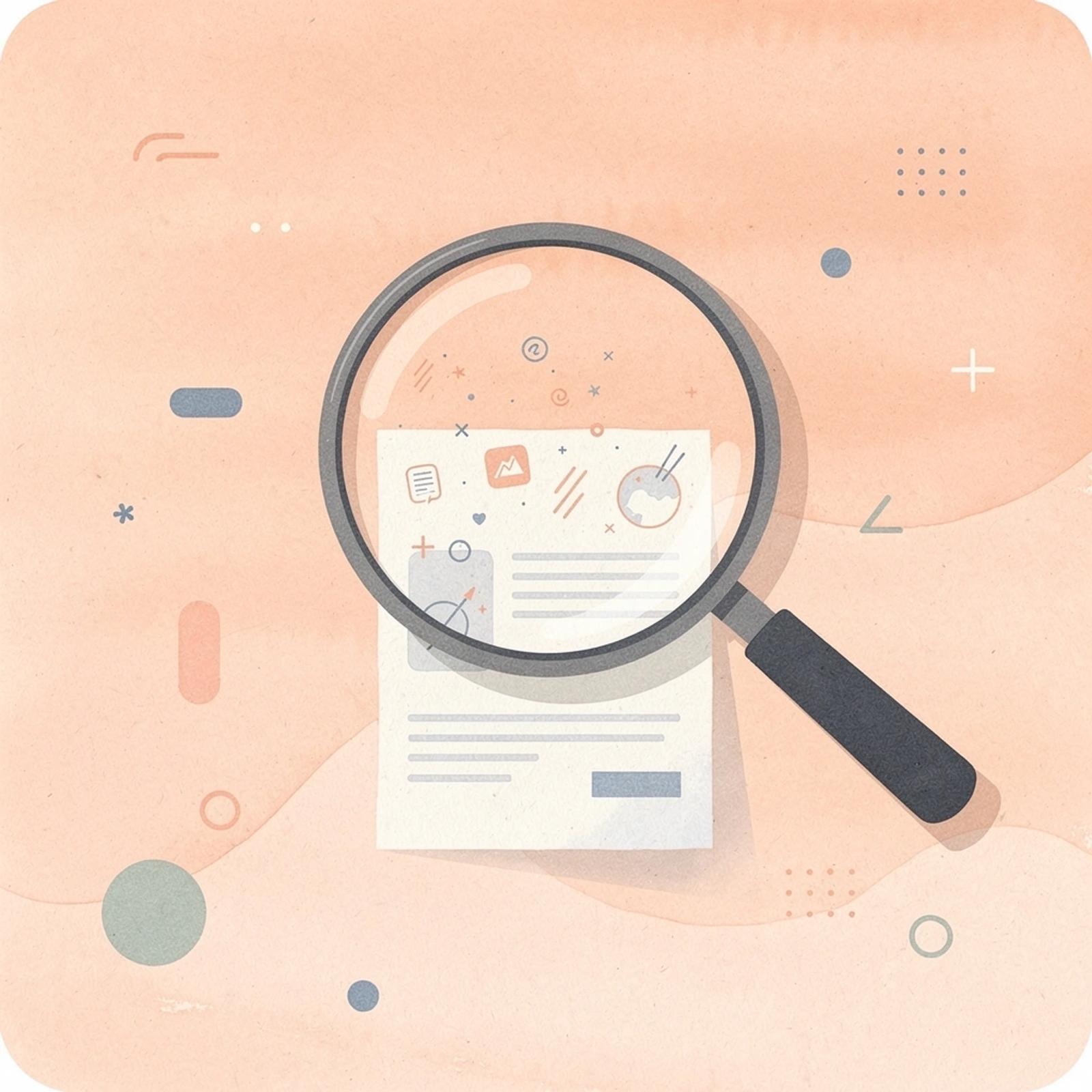 Scene of a magnifying glass examining a legal document for source verification