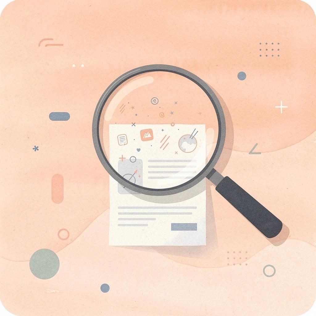 Scene of a magnifying glass examining a legal document for source verification