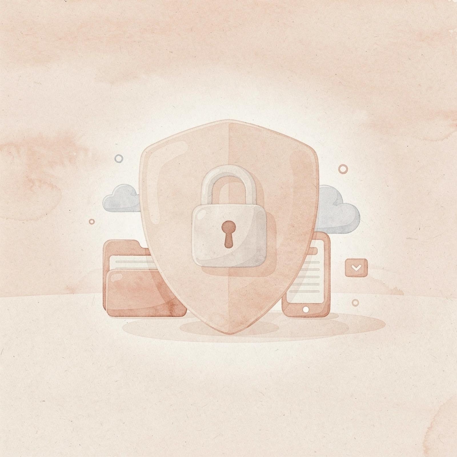 Shield protecting legal documents representing client data security in AI tools