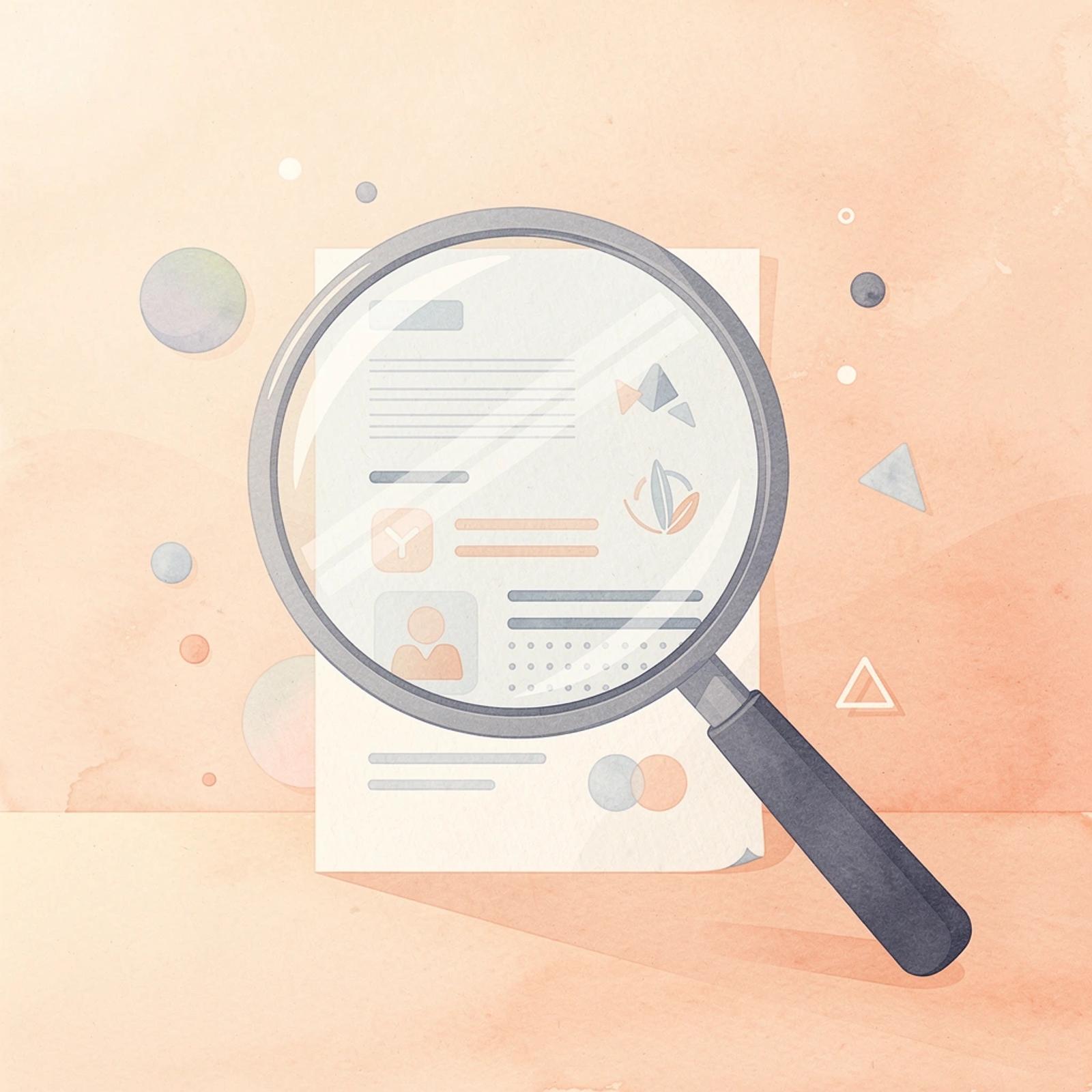 Magnifying glass examining a legal document representing critical analysis of AI legal research