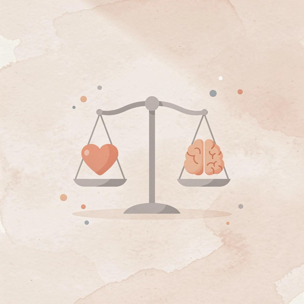 Balance scale icon comparing corporate and individual client perspectives on legal fees