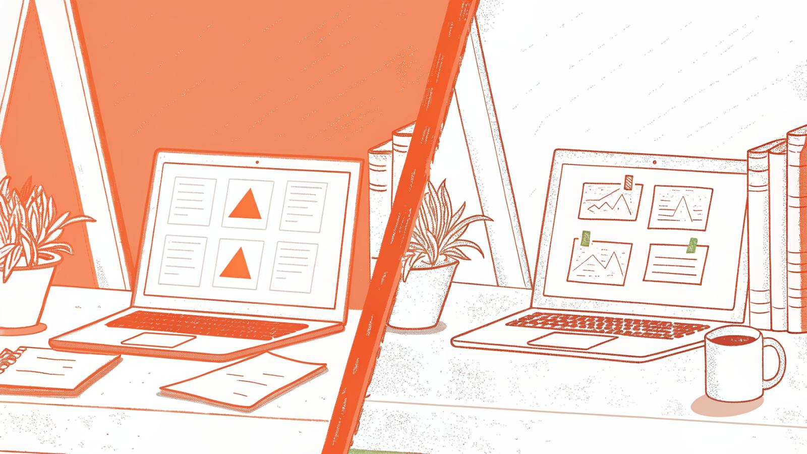 Risky AI hallucination warning beside a verified legal research dashboard on a lawyer's desk