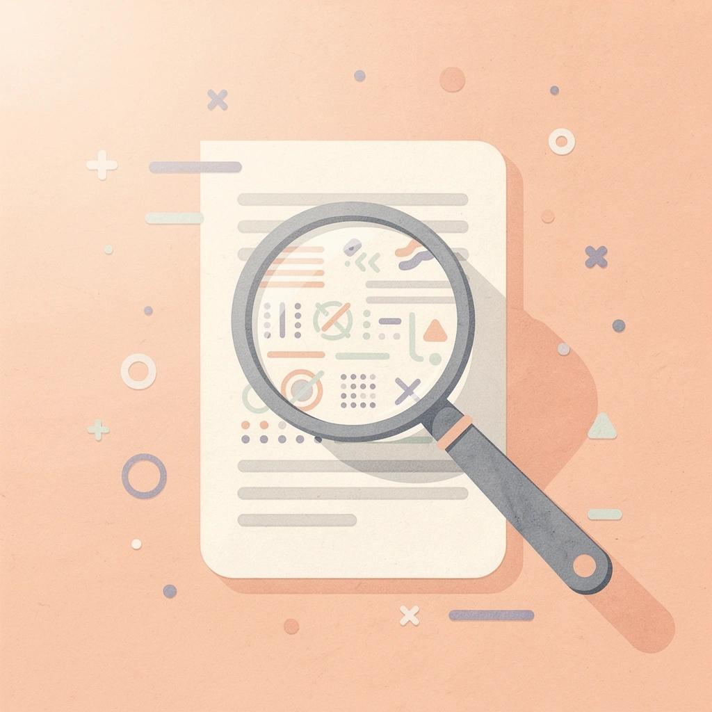 Scene of magnifying glass examining legal documents representing AI-powered legal research