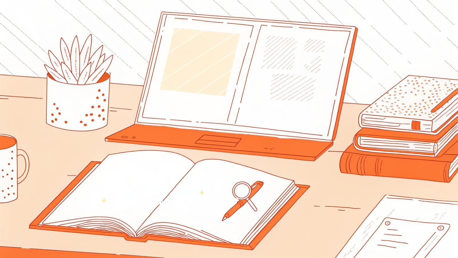 Solo lawyer's desk with law book, legal pad research plan, and AI panel