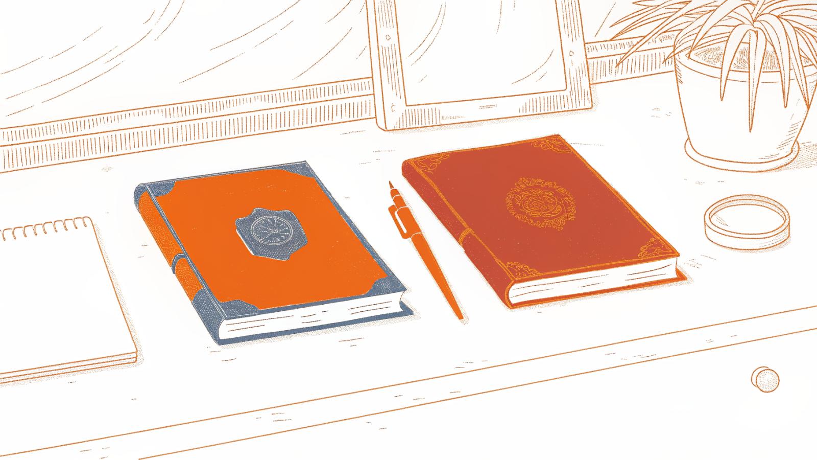 Solo lawyer's desk comparing two legal research platforms with books, magnifying glass, and AI panel