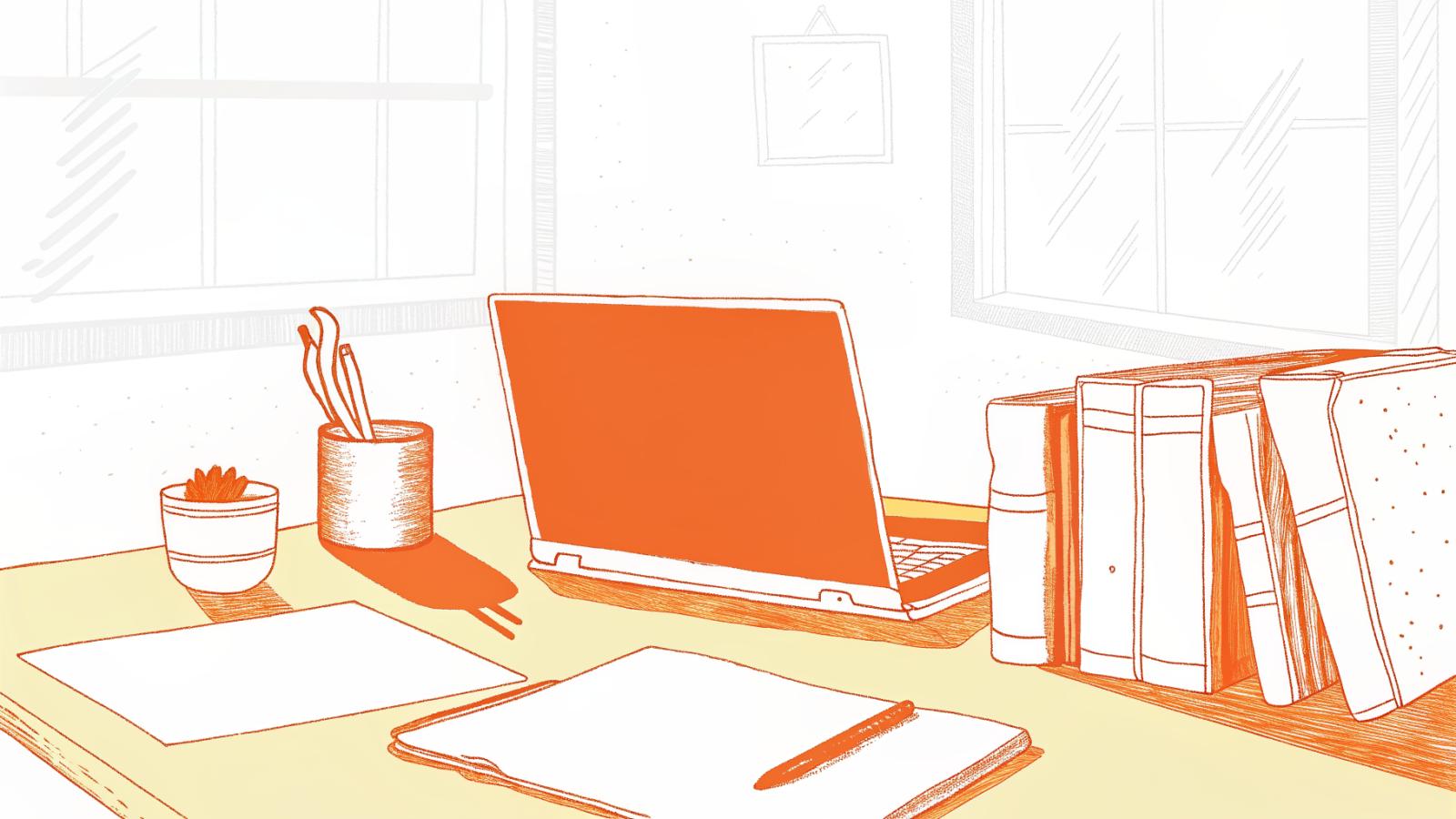 Stacked law volumes hierarchy on a solo attorney's desk with legal notepad and AI panel