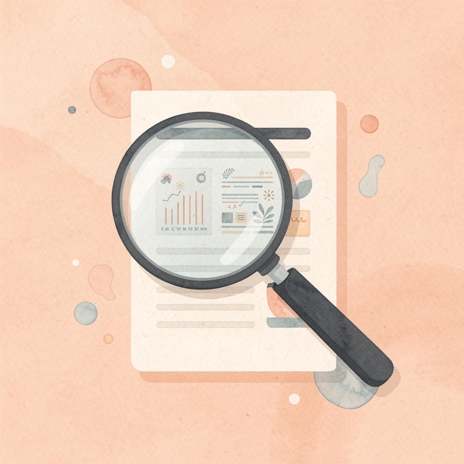 Scene of magnifying glass examining legal documents representing AI-powered legal research
