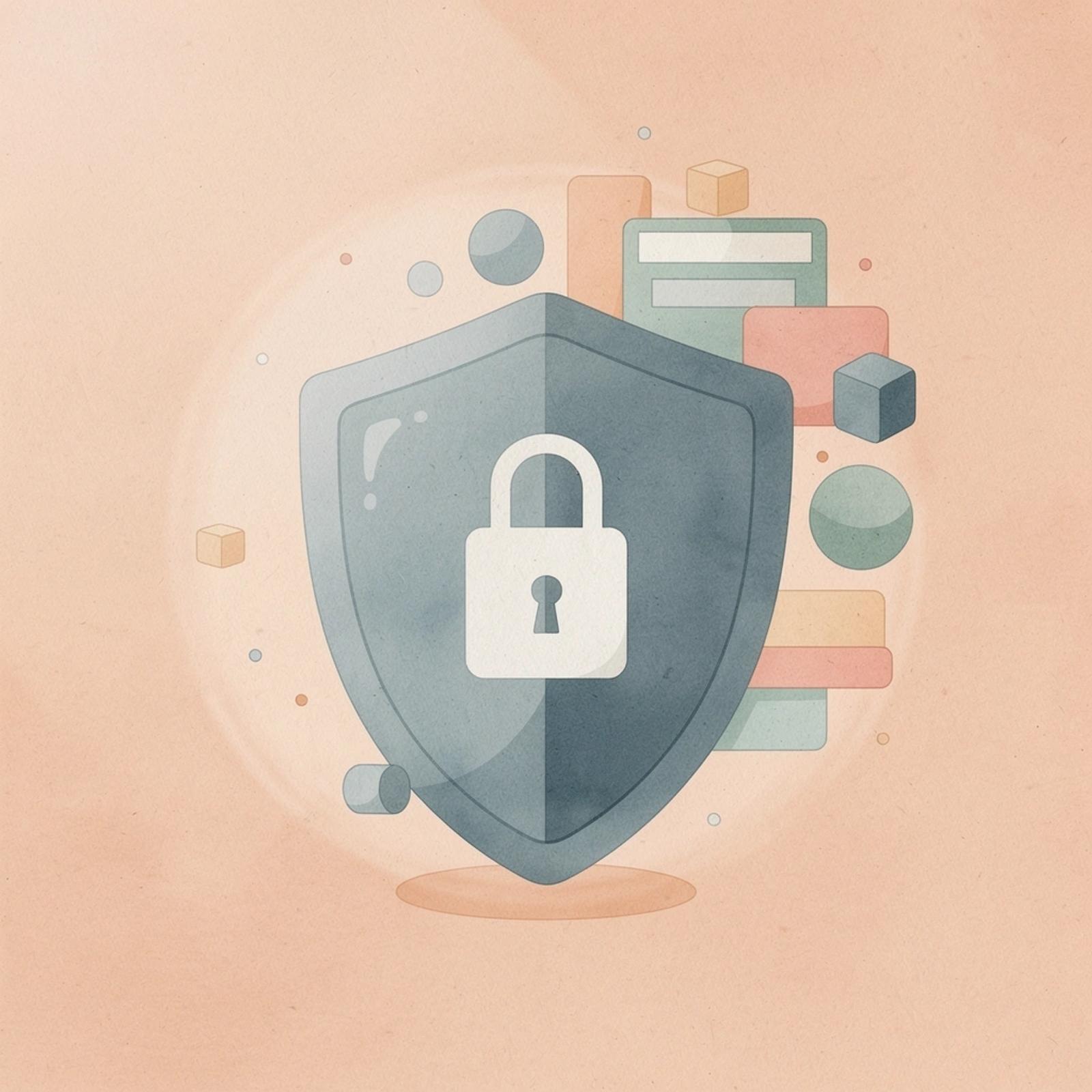 Shield protecting legal documents representing responsible AI use in legal work