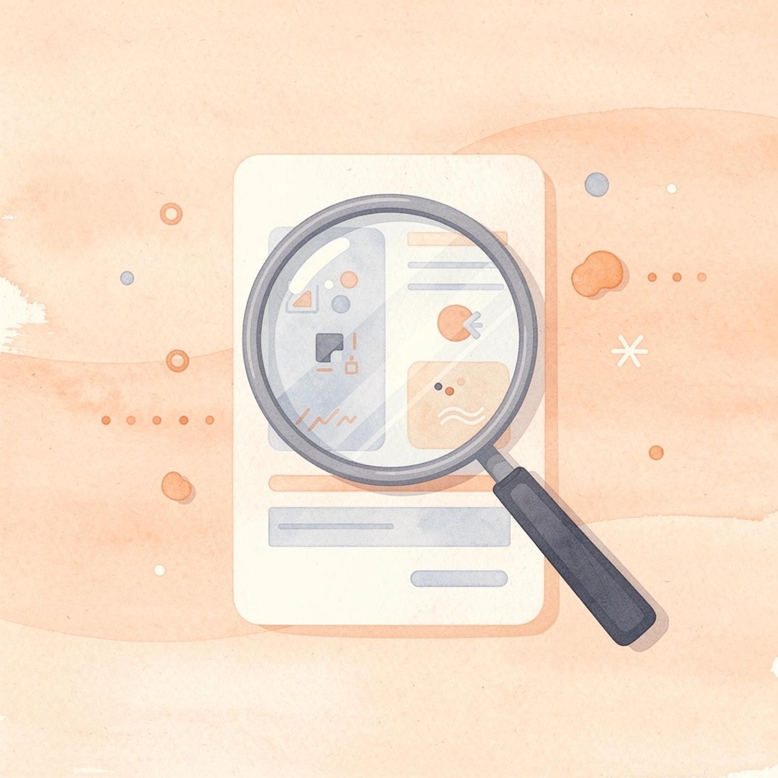 Scene of a magnifying glass examining legal documents representing research analysis