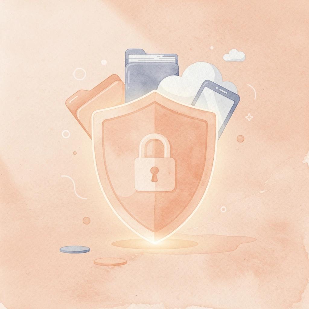 Shield protecting legal documents representing ethical AI safeguards for client confidentiality