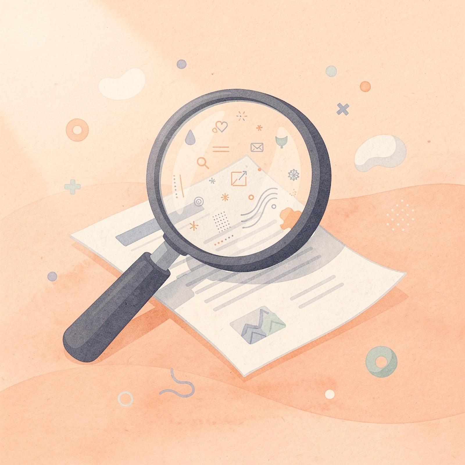 Scene of magnifying glass examining legal documents representing deep legal research