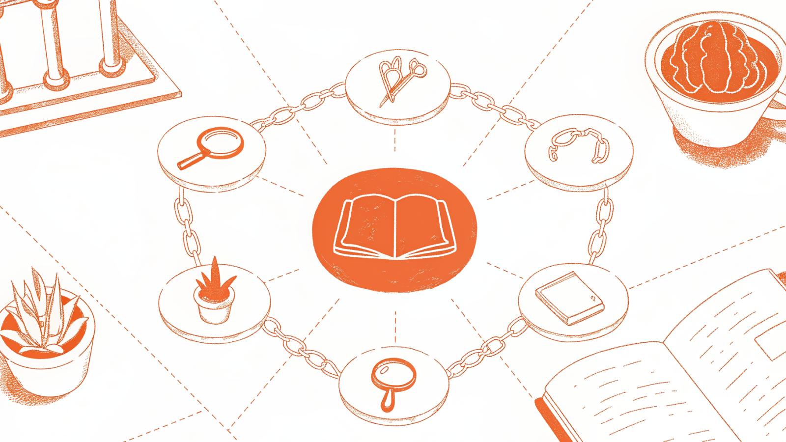 Agentic AI hub connecting legal research tasks: statutes, citations, case opinions, synthesis