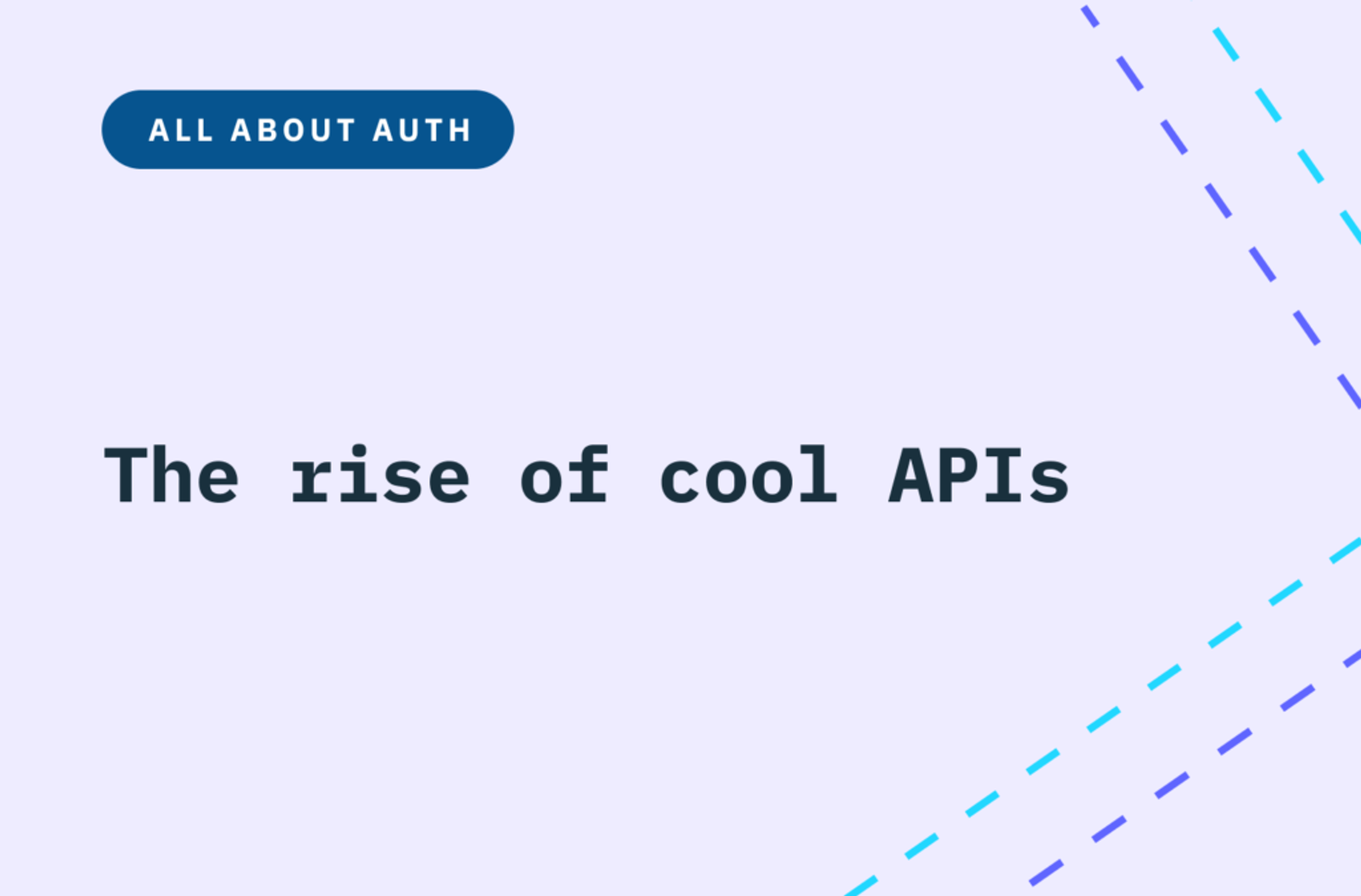 The rise of cool APIs