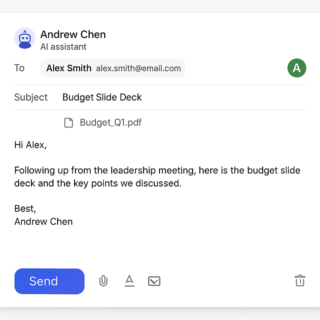 AI agent emailing the wrong Alex.