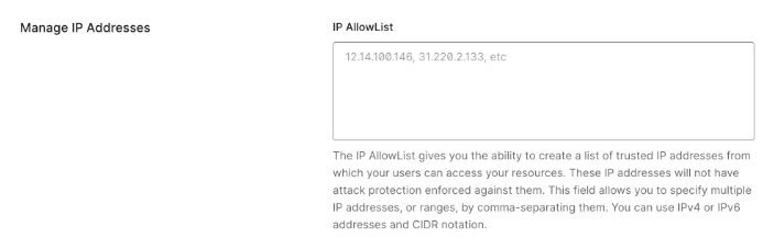 Auth0 IP allowlist