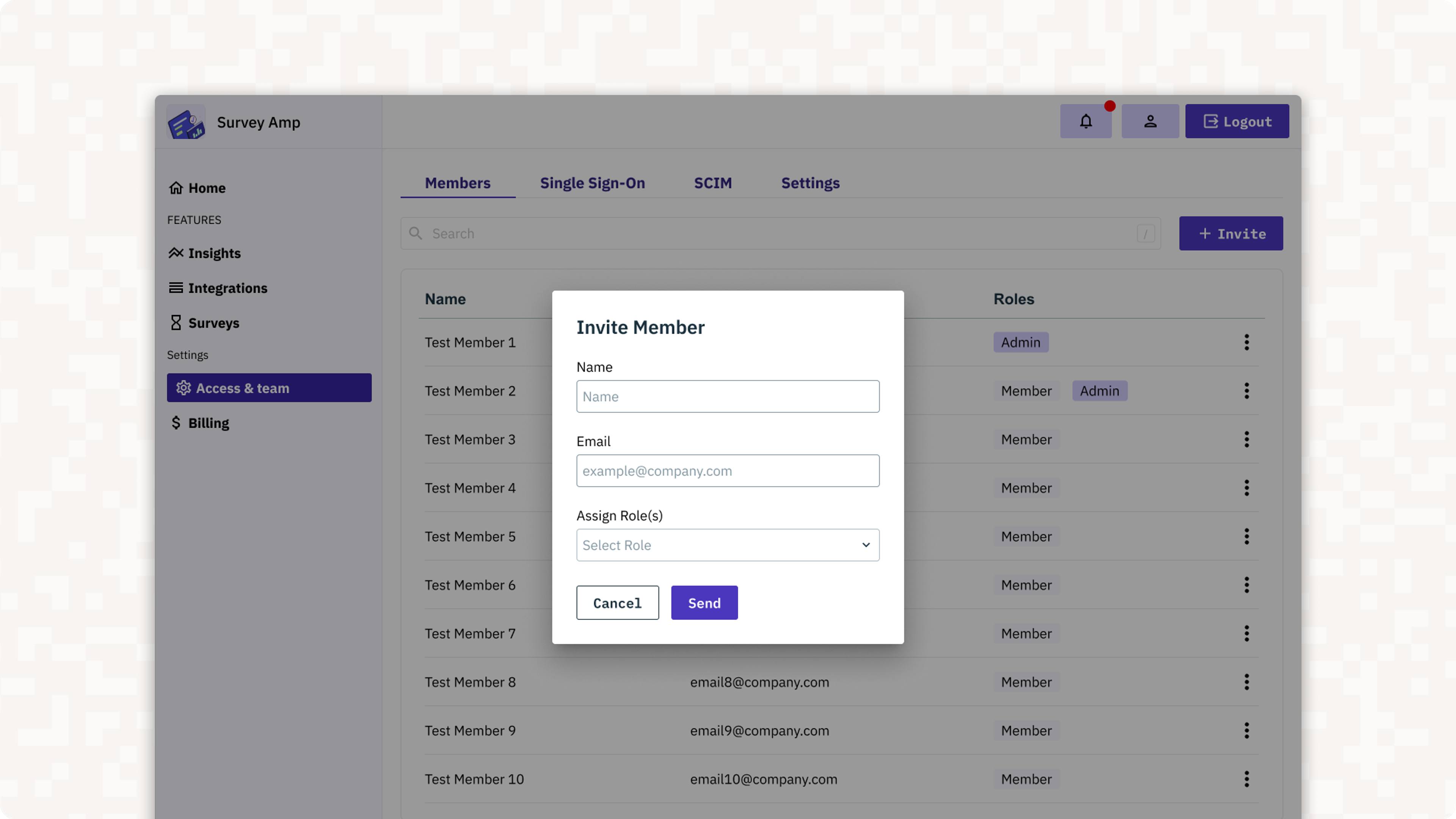 Stytch Admin Portal screen for member management.