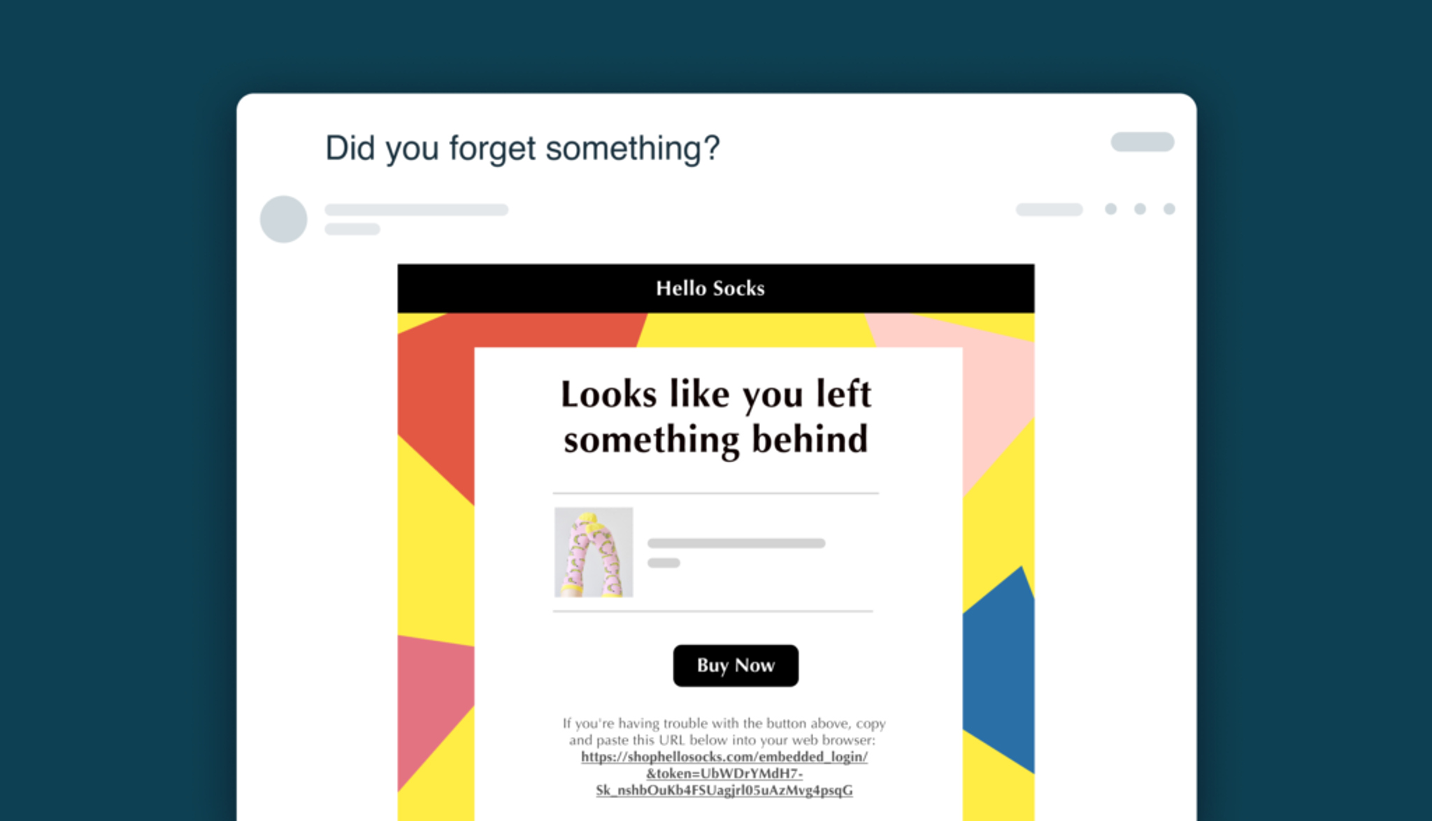 Embeddable Magic Link in email.