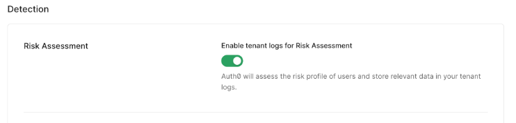 Auth0 bot detection toggle