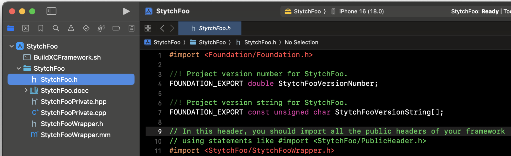 StytchFoo.h header file