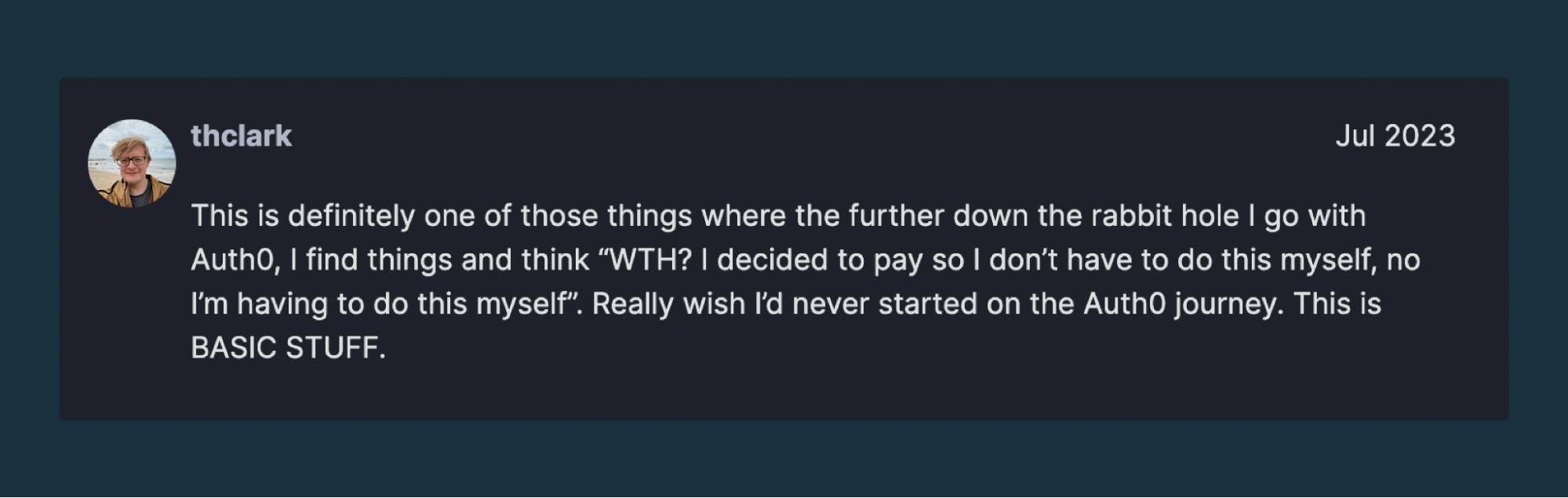 Auth0 rabbit hole frustrating developer.
