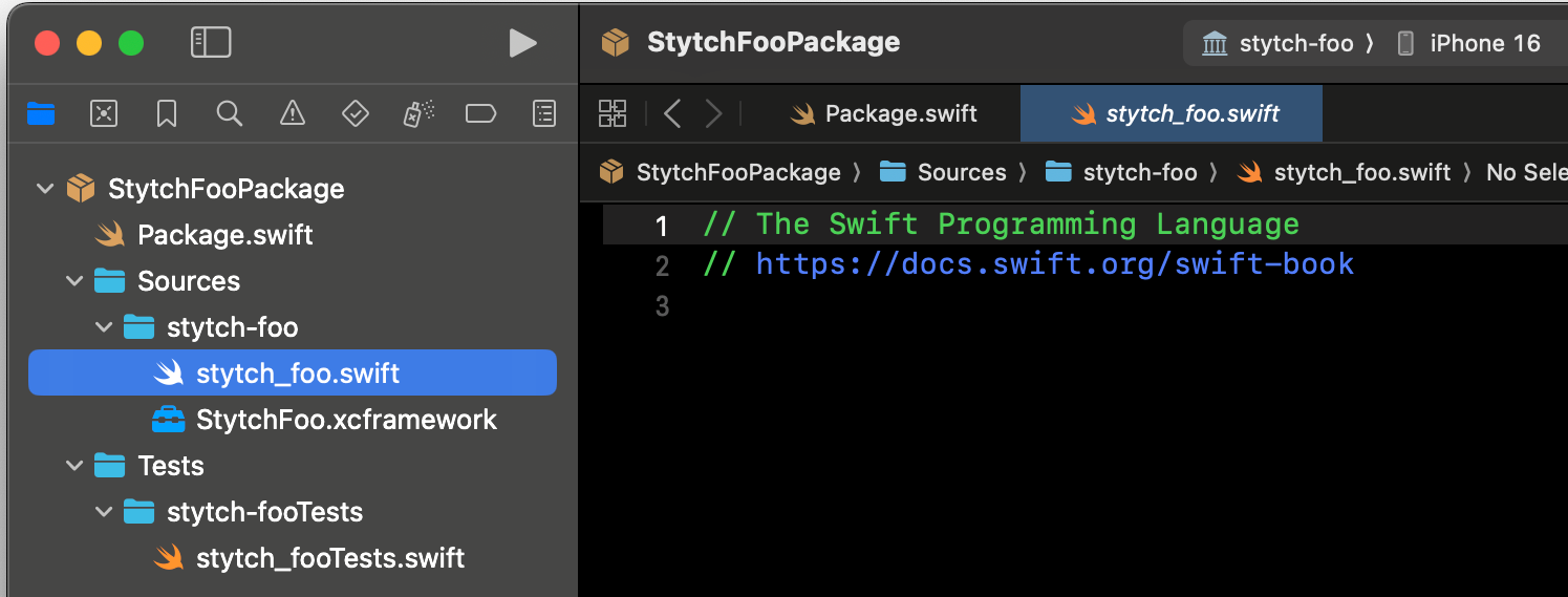 empty swift file
