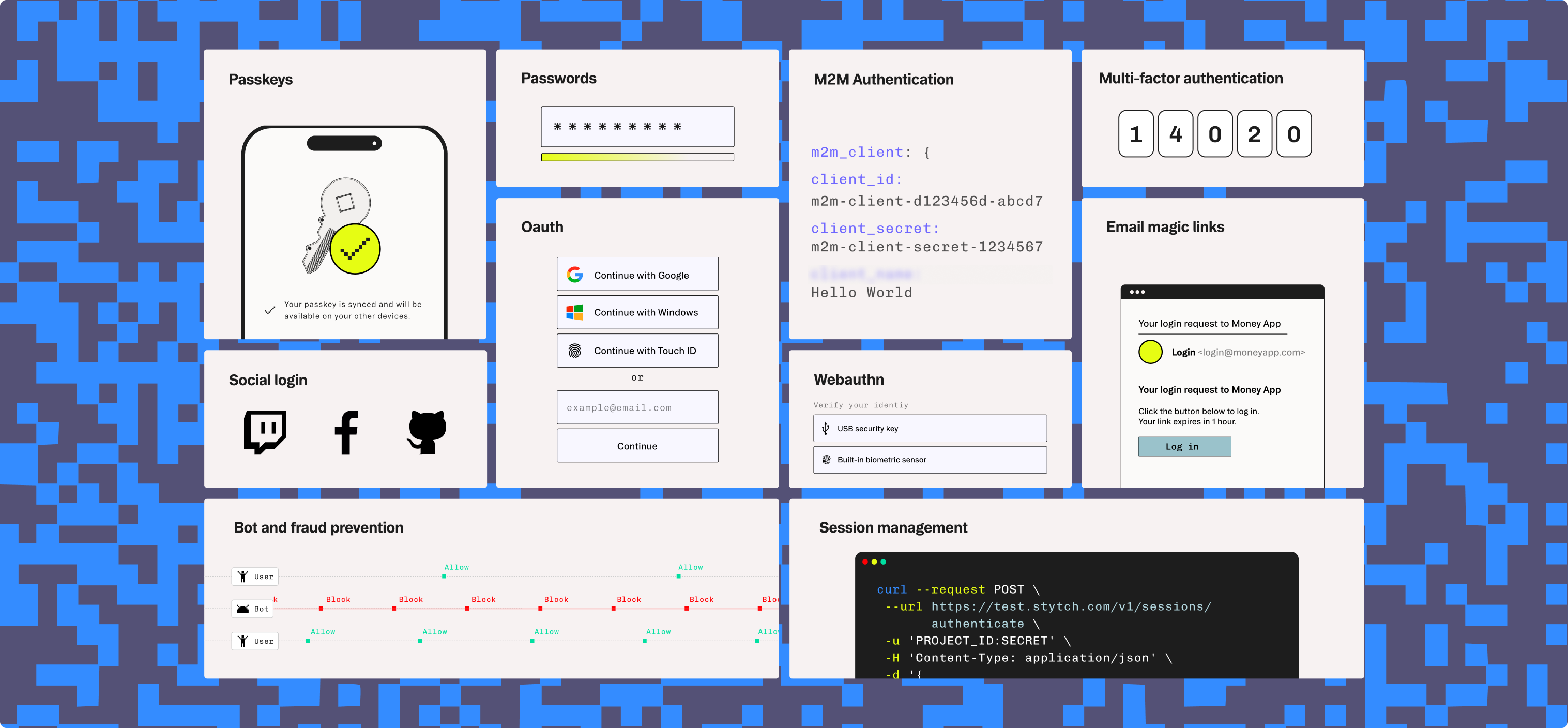 Several features of Stytch as an MFA provider