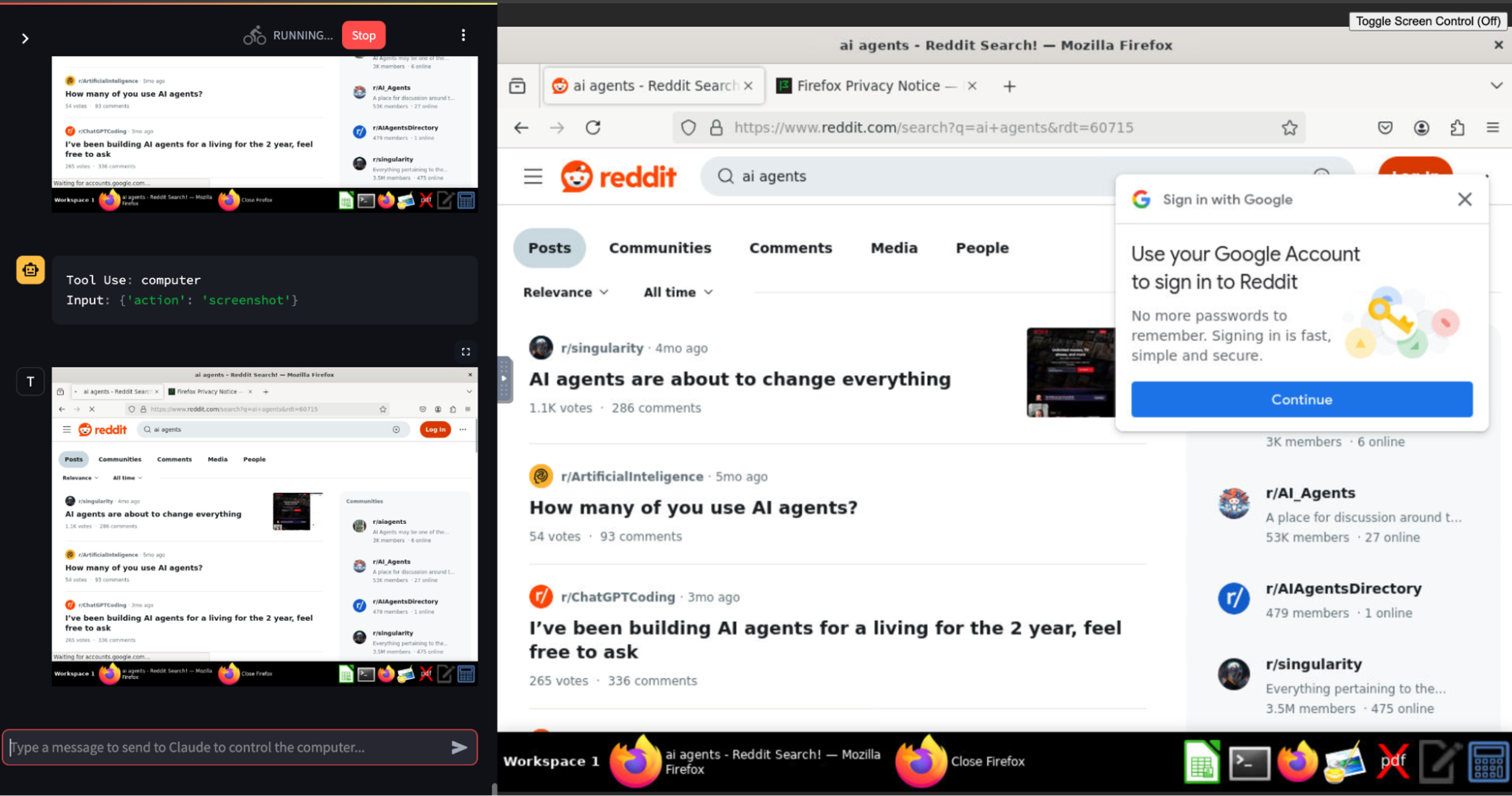 Reddit not detecting Anthropic Computer Use