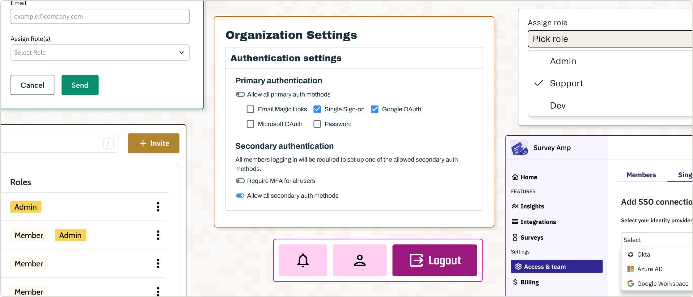 Embeddable admin portal.