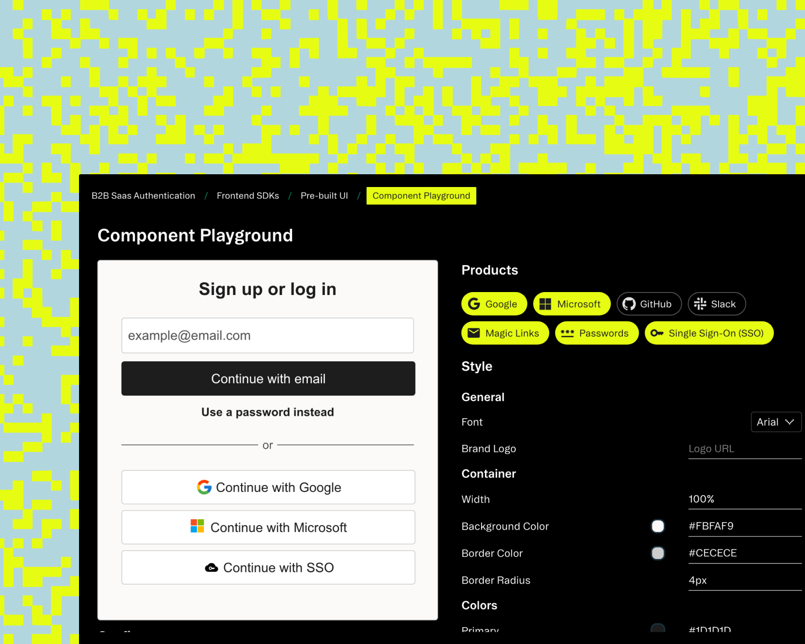Stytch Component Playground: a live UI builder for your next login flow