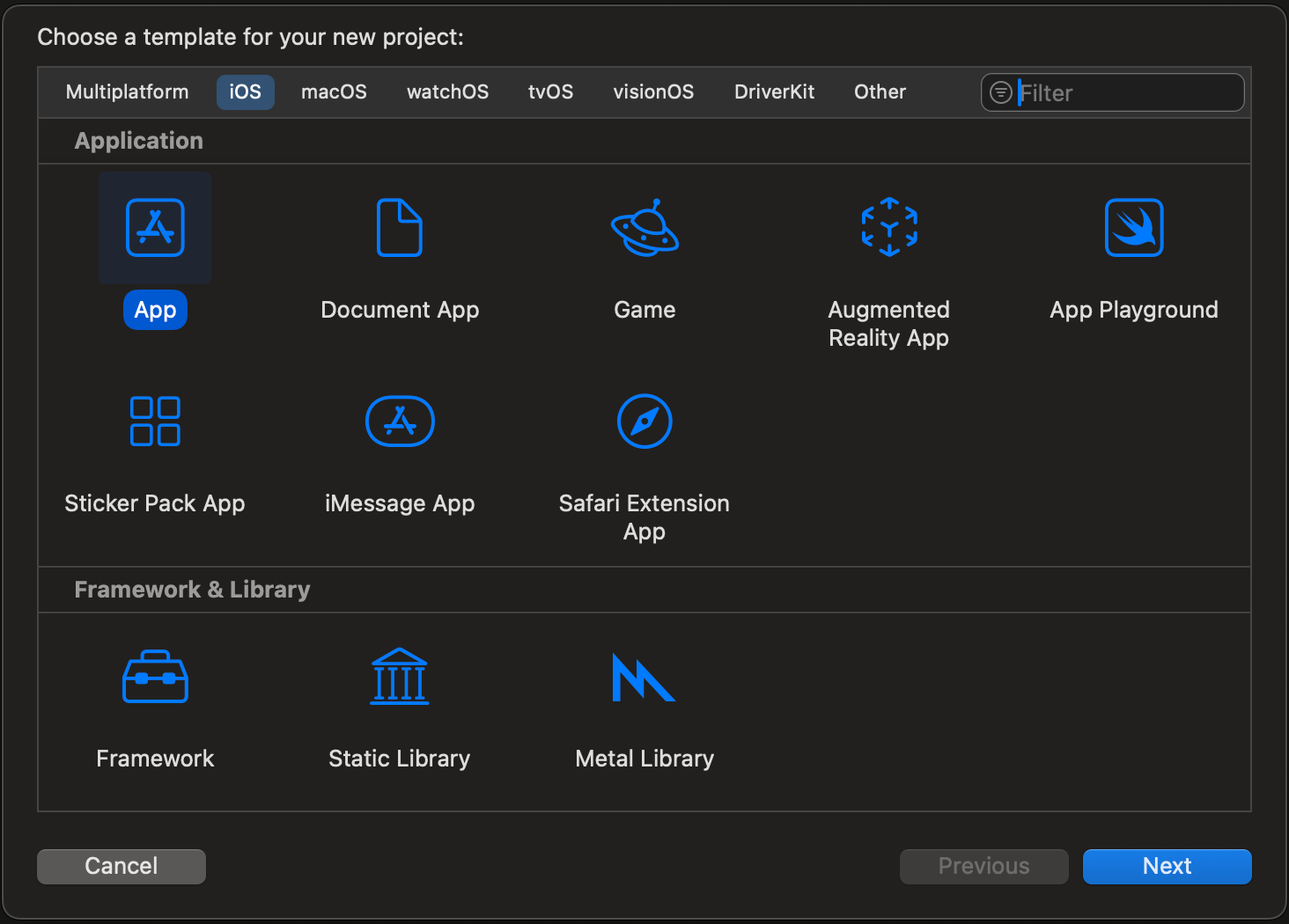 Select App with repo c