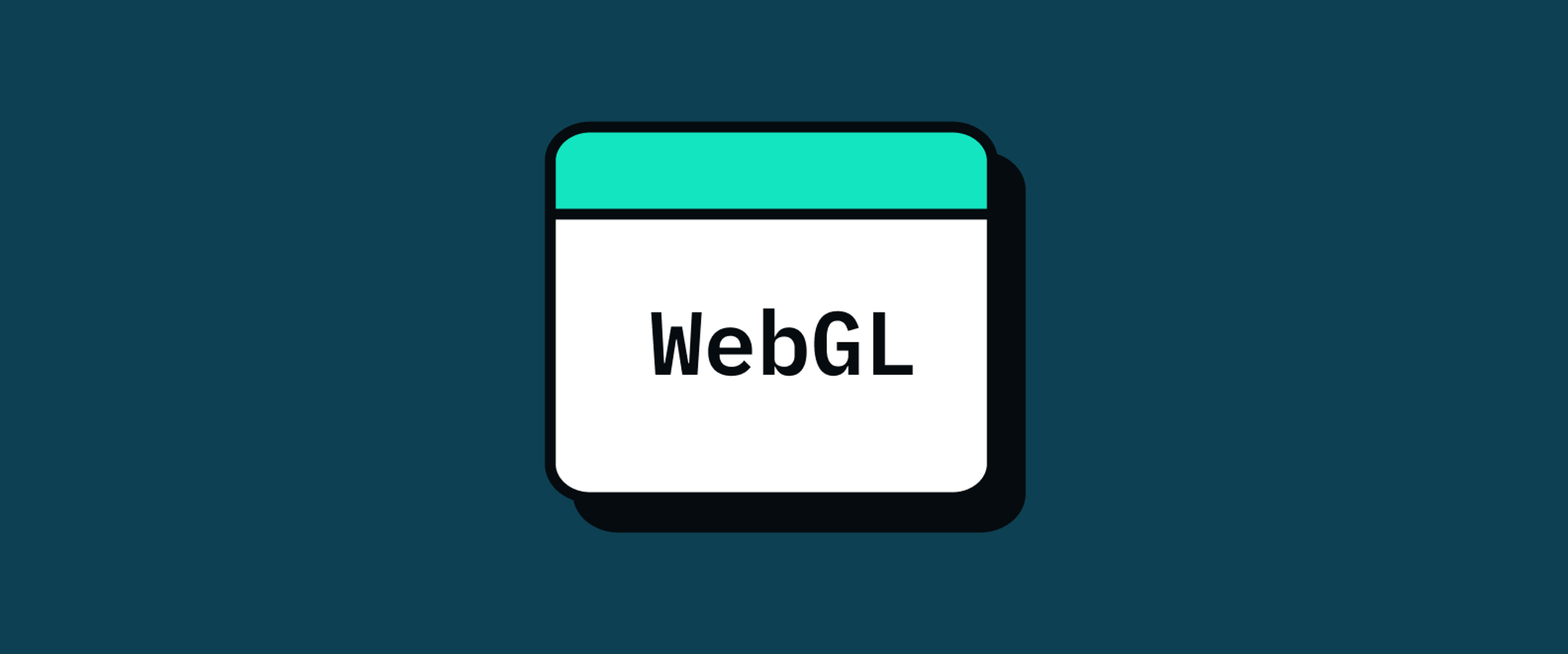 A desktop window with "WebGL" written in it