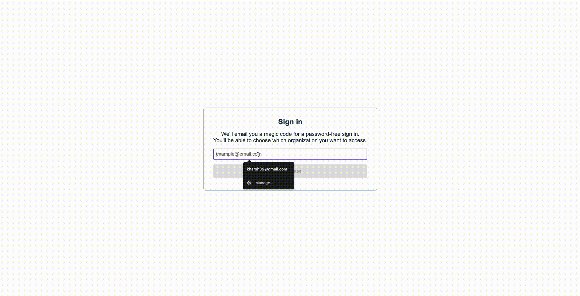 Gif of working app