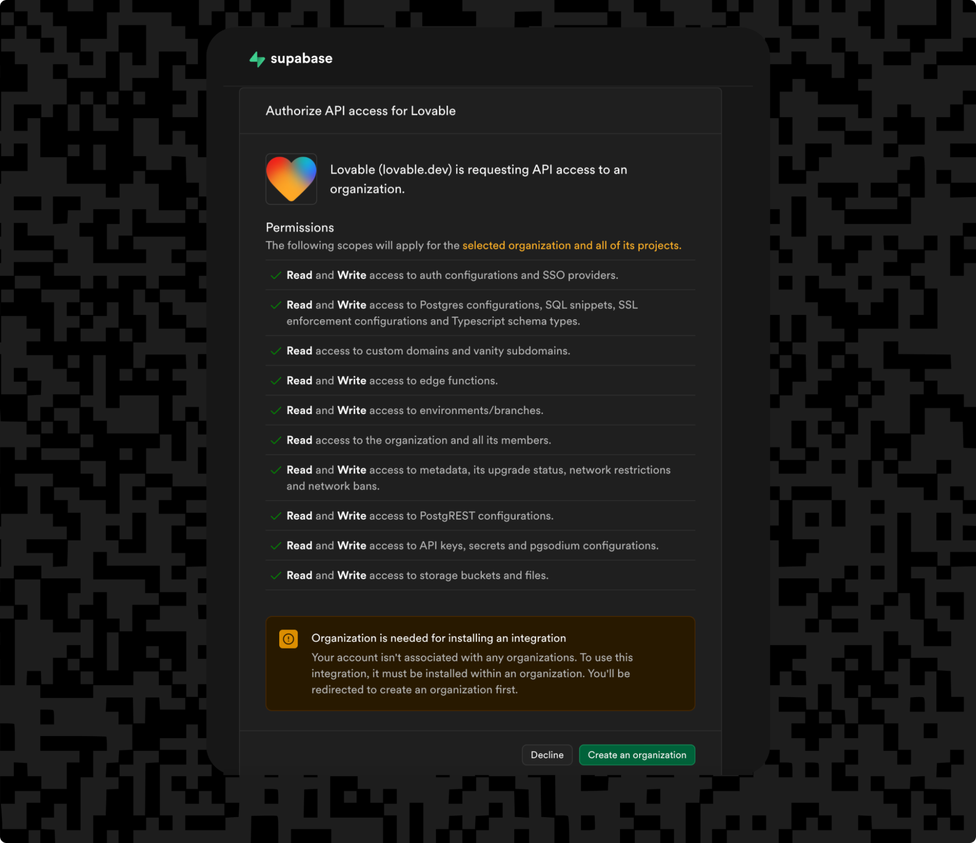 OAuth authentication flow for a user authorizing an AI agent.