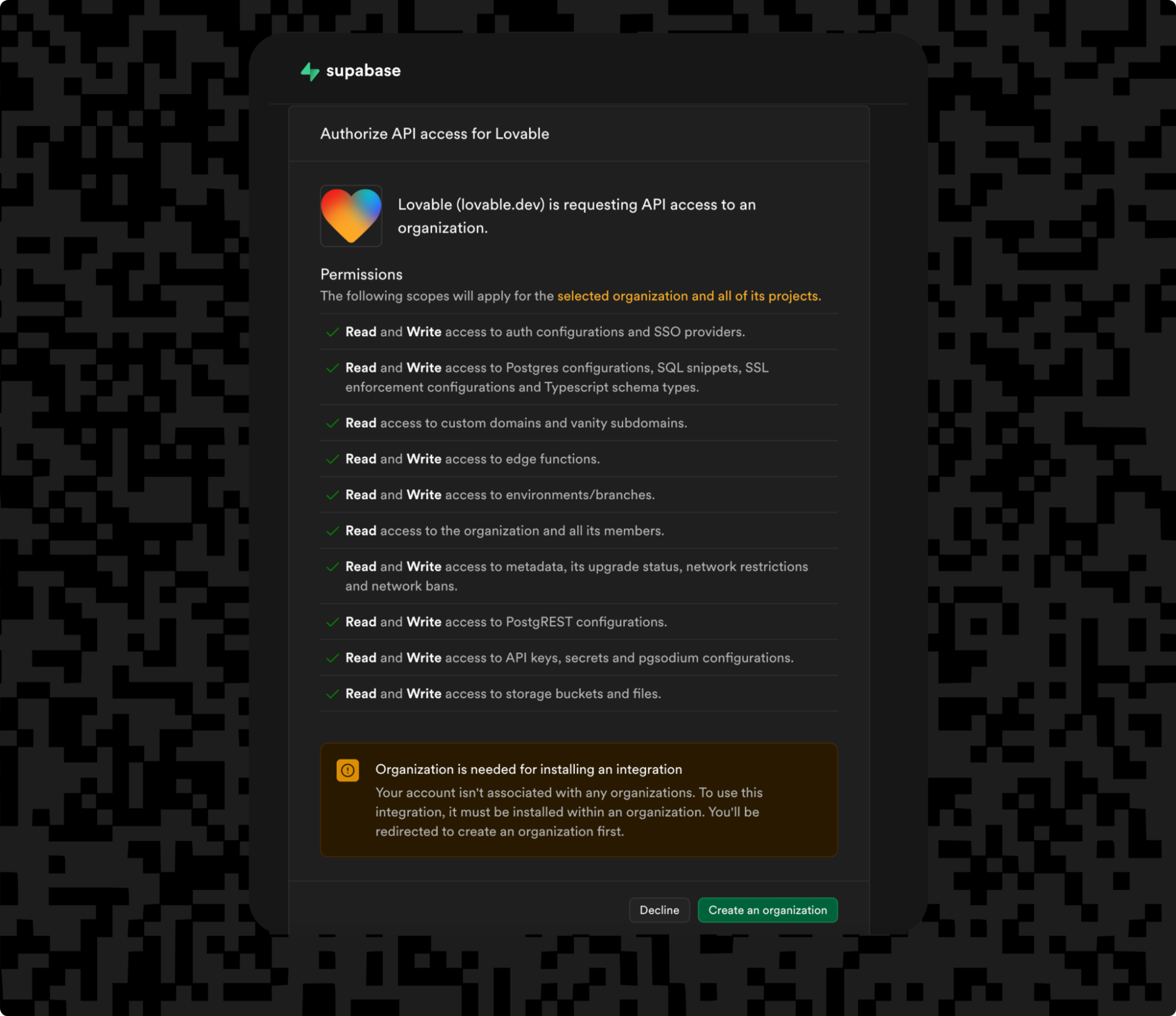 OAuth authentication flow for a user authorizing an AI agent. 