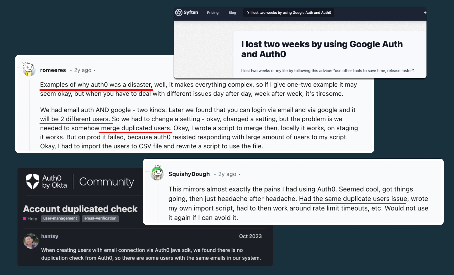 Duplicate user issues with Auth0