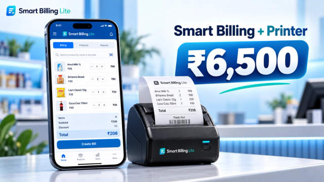 Billing Software with Thermal Printer in Ranchi: Smart Billing Lite ₹6,500 Festive Offer 2026