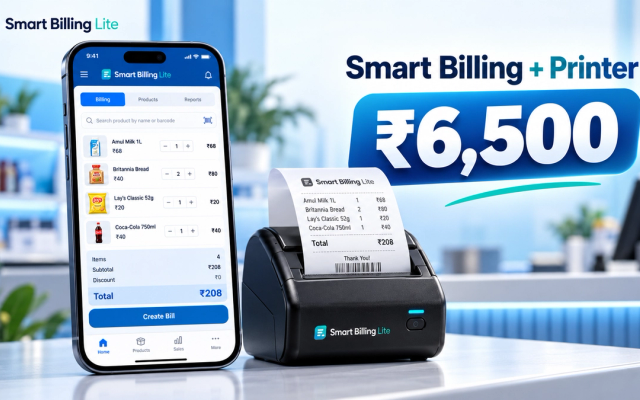 Billing Software with Thermal Printer in Ranchi: Smart Billing Lite ₹6,500 Festive Offer 2026