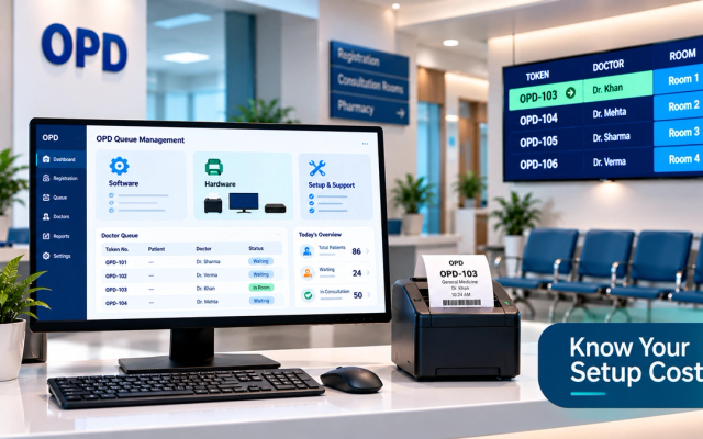OPD Queue Management System Cost in Ranchi: Software, Token Printer, TV Display & Setup Guide
