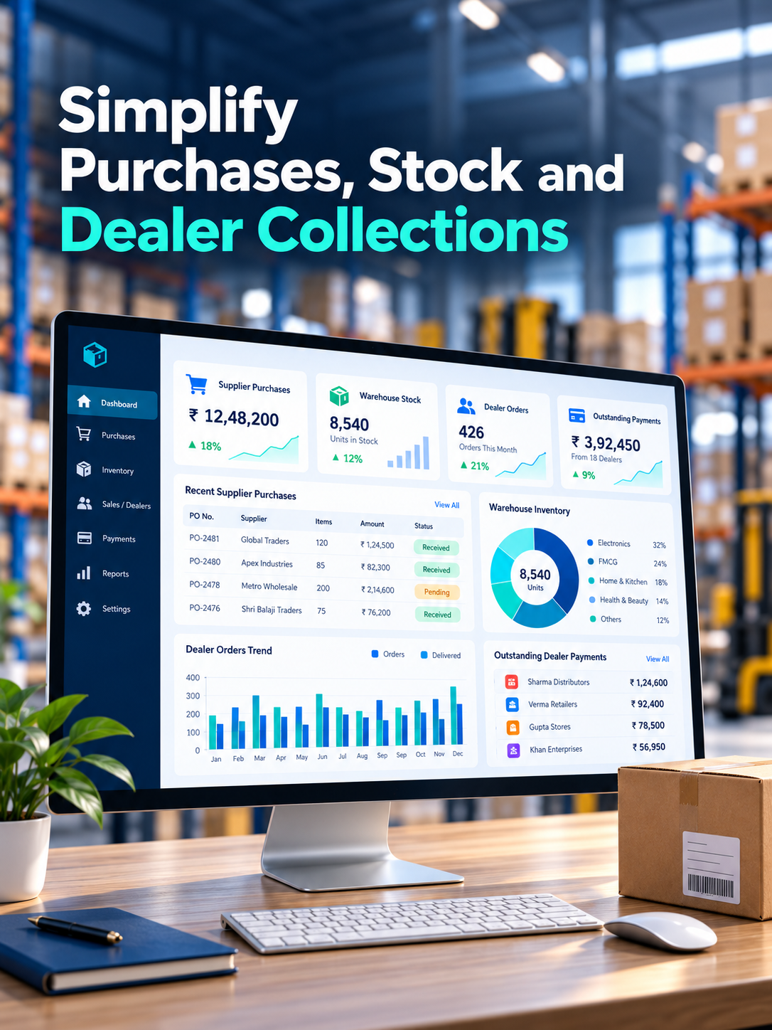Simplify Purchases, Stock and Dealer Collections