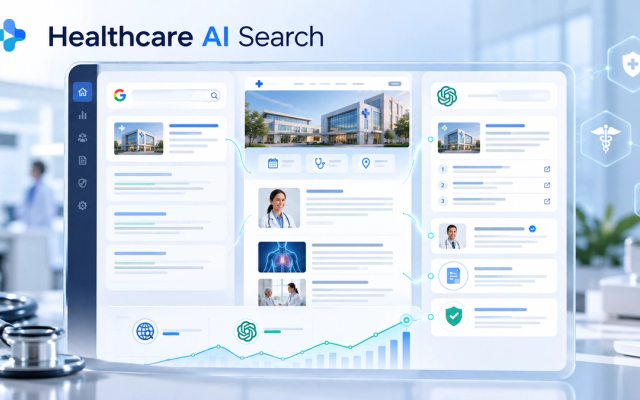 Healthcare AI Search Optimization for Hospitals, Clinics and Pharma CMS
