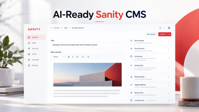 Sanity CMS AEO and GEO Implementation Services for AI-Ready Content