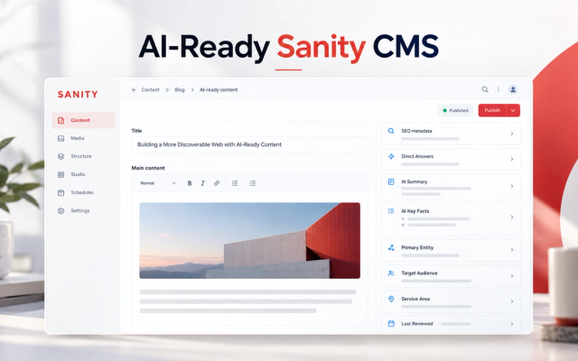 Sanity CMS AEO and GEO Implementation Services for AI-Ready Content
